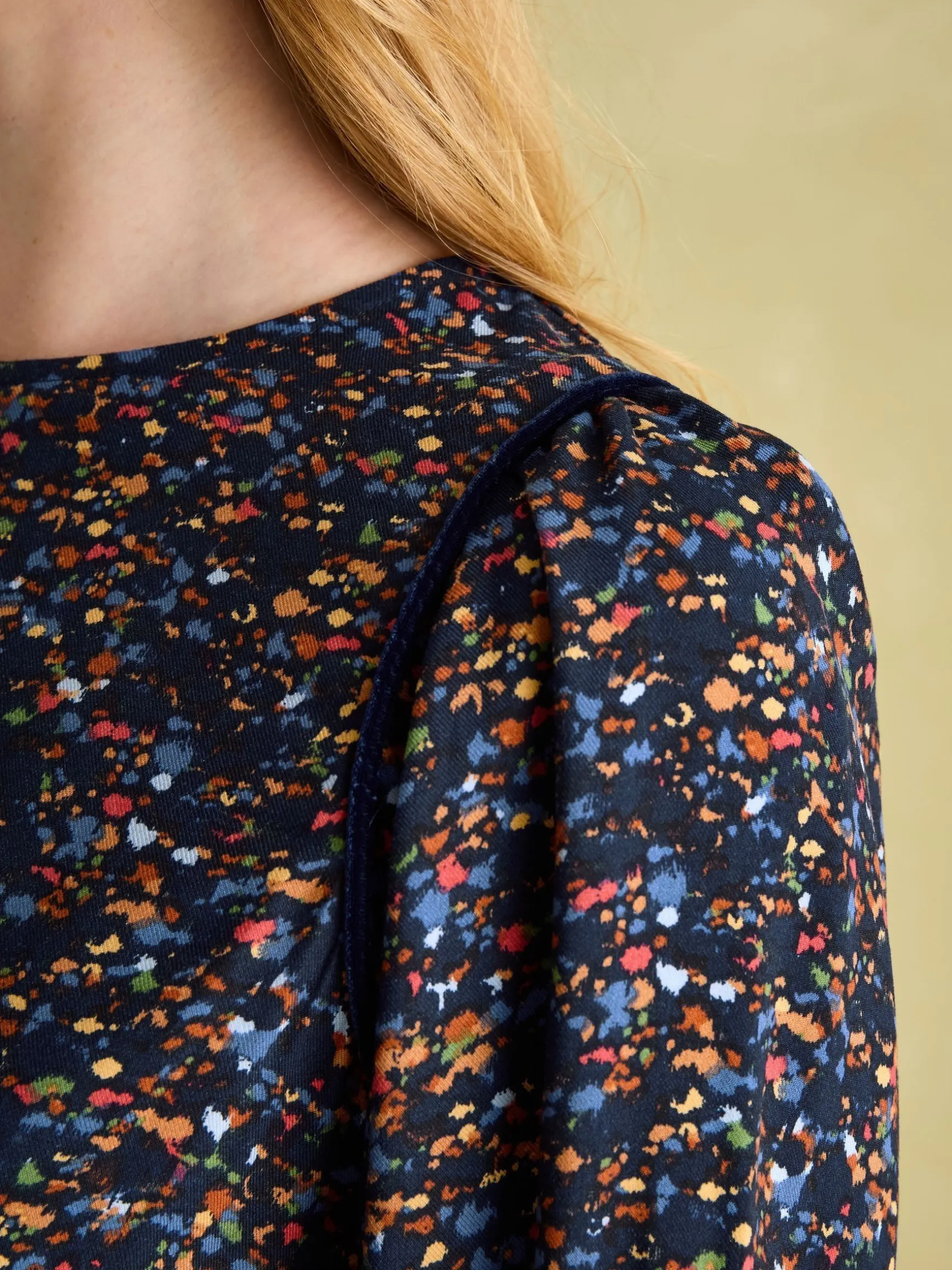 Georgina Navy Multi Elasticated Waist Maxi Dress