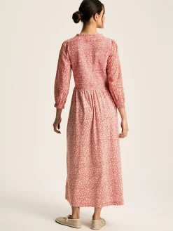 Gia Red Mixed Fabric Dress