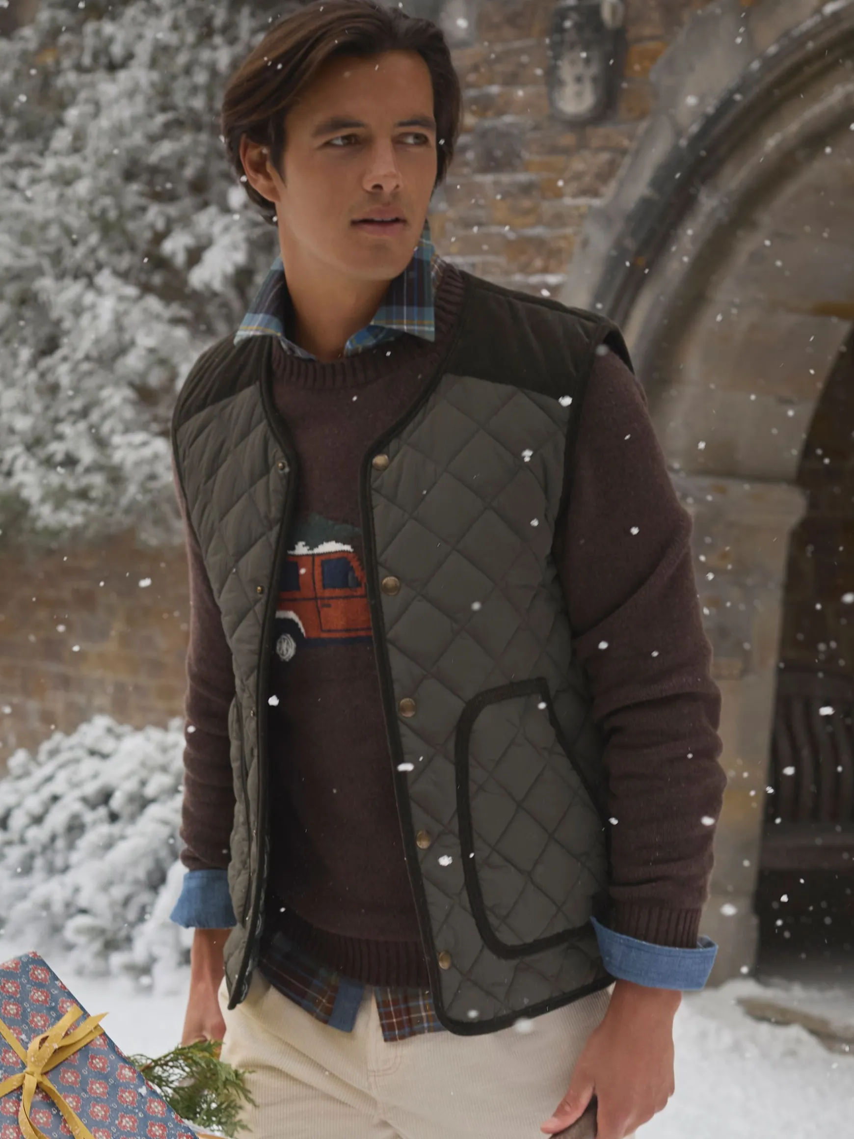 Gibson Green Quilted Lightweight Gilet