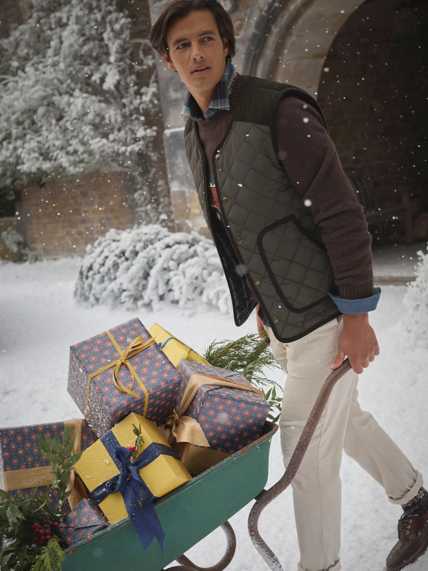 Gibson Green Quilted Lightweight Gilet