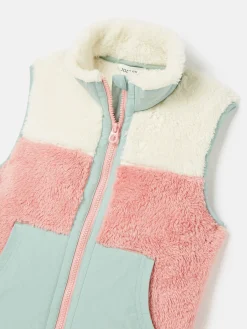 Girls' Always Cosy Colourblock Fleece Gilet