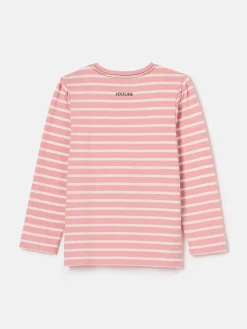 Girls' Ava Pink Stripe Artwork T-Shirt