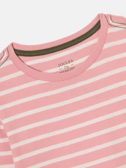 Girls' Ava Pink Stripe Artwork T-Shirt