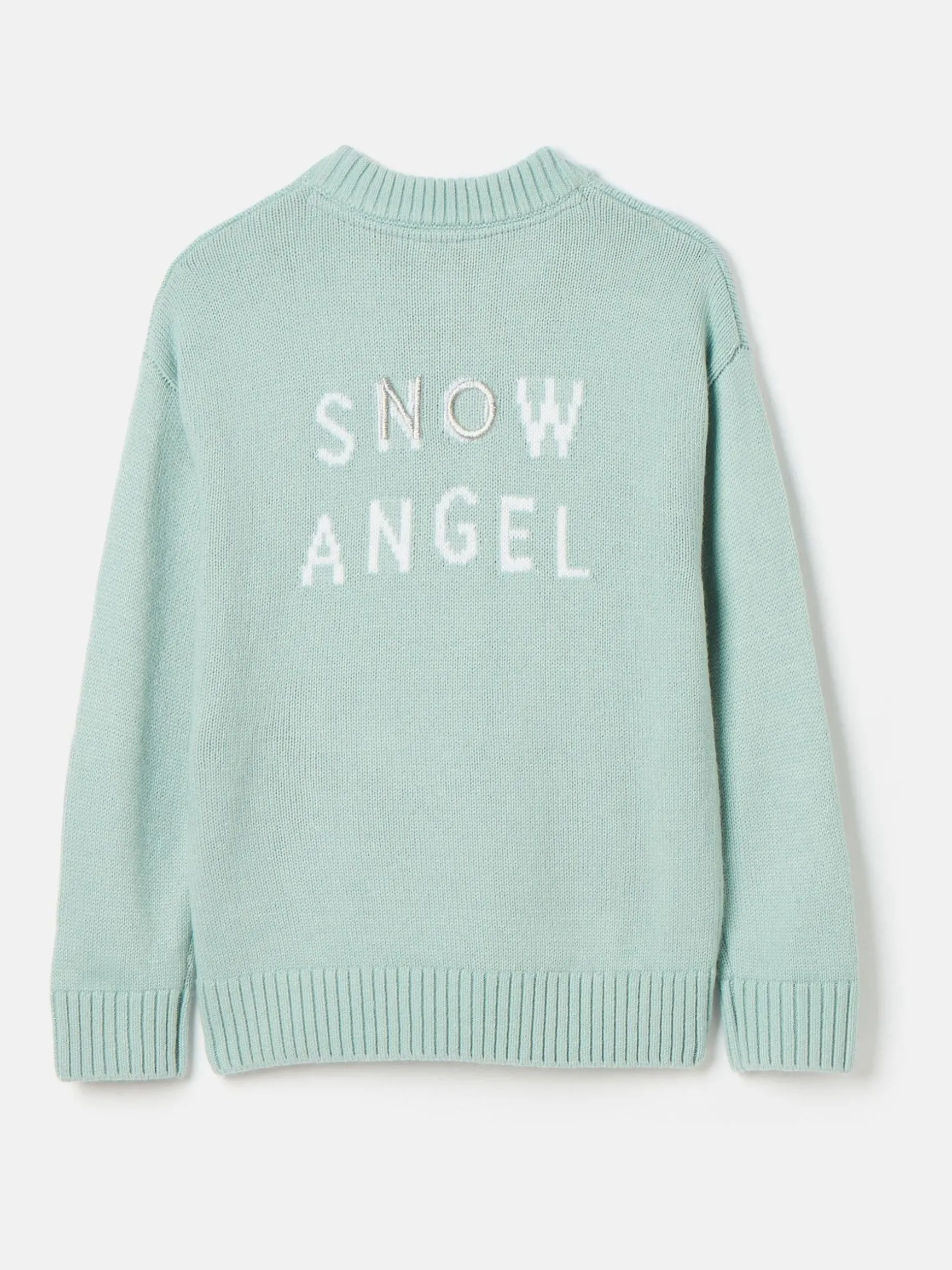 Girls' Cracking Blue Intarsia Artwork Jumper