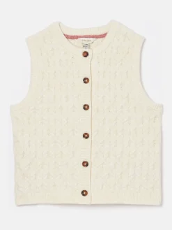 Girls' Isabelle Cream Knitted Tank