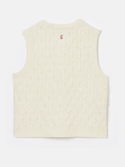 Girls' Isabelle Cream Knitted Tank