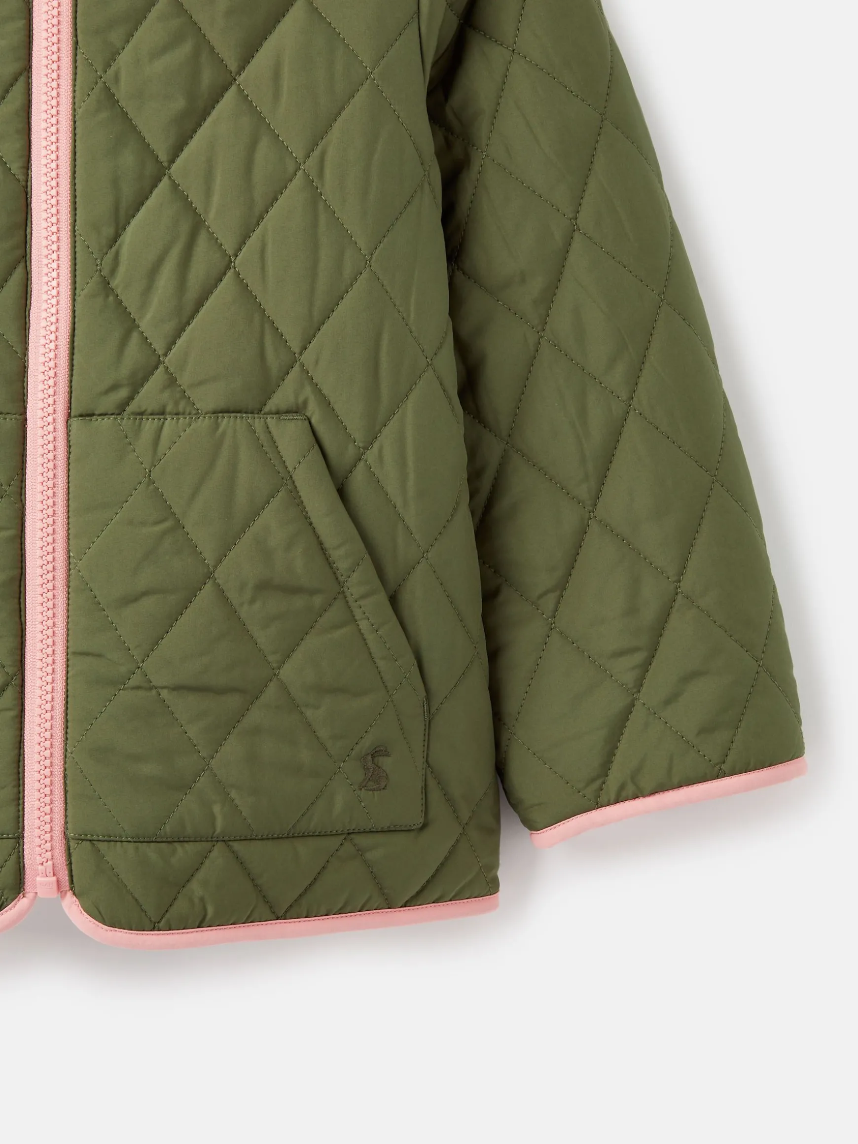 Girls' Kali Cream Fleece Lined Reversible Quilted Jacket