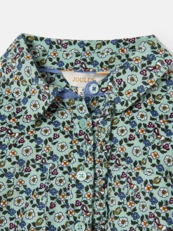 Girls' Liliana Blue Ditsy Pop Over Blouse