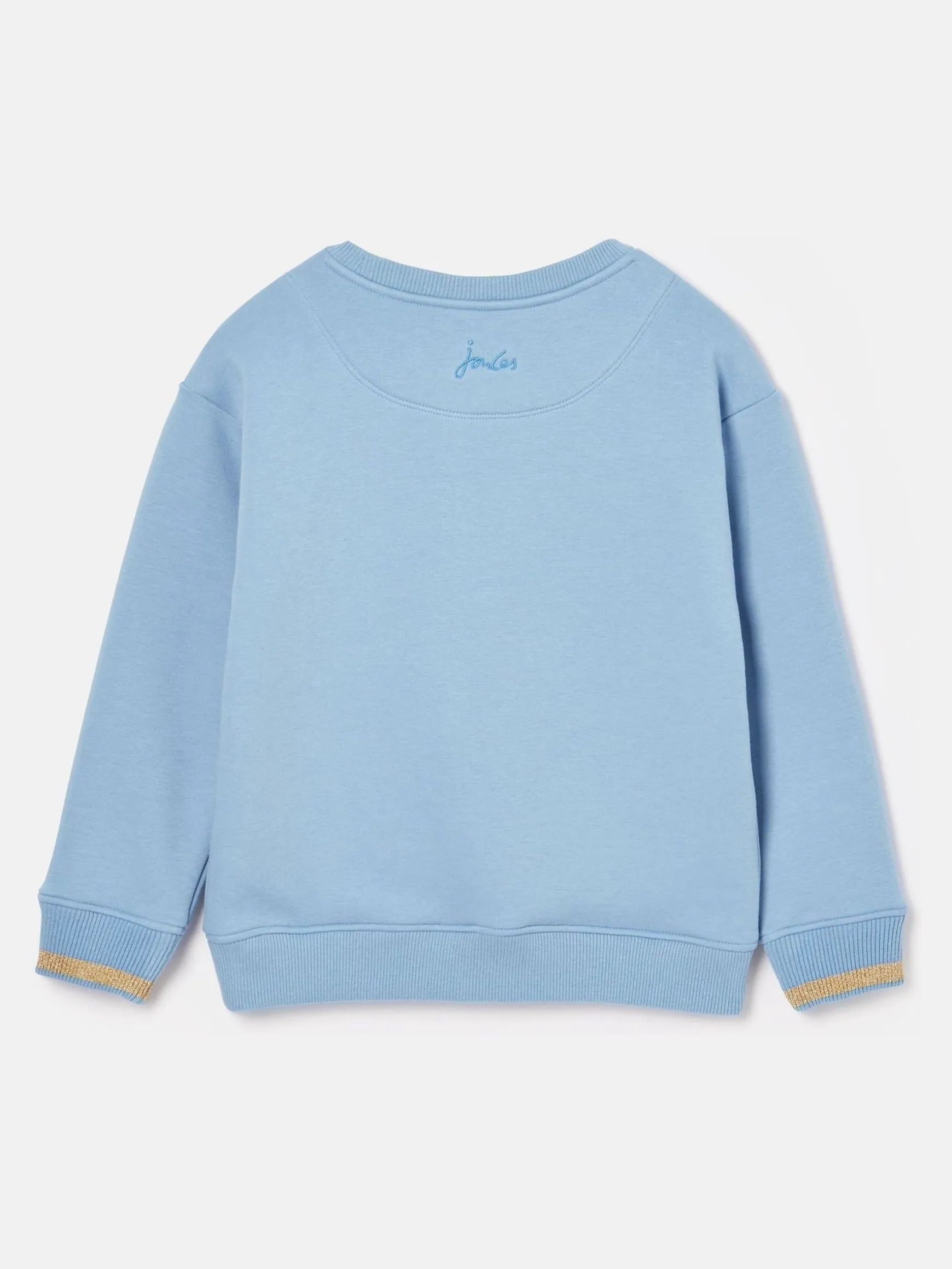 Girls' Mackenzie Blue Pegasus Embroidered Artwork Crew Neck Sweatshirt