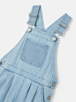 Girls' Madeline Blue Chambray Hotch Potch Dungarees