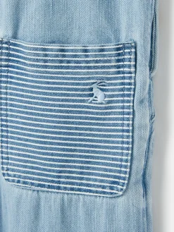 Girls' Madeline Blue Chambray Hotch Potch Dungarees