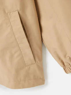 Girls' Meadow Stone Lightweight Waterproof Raincoat With Hood