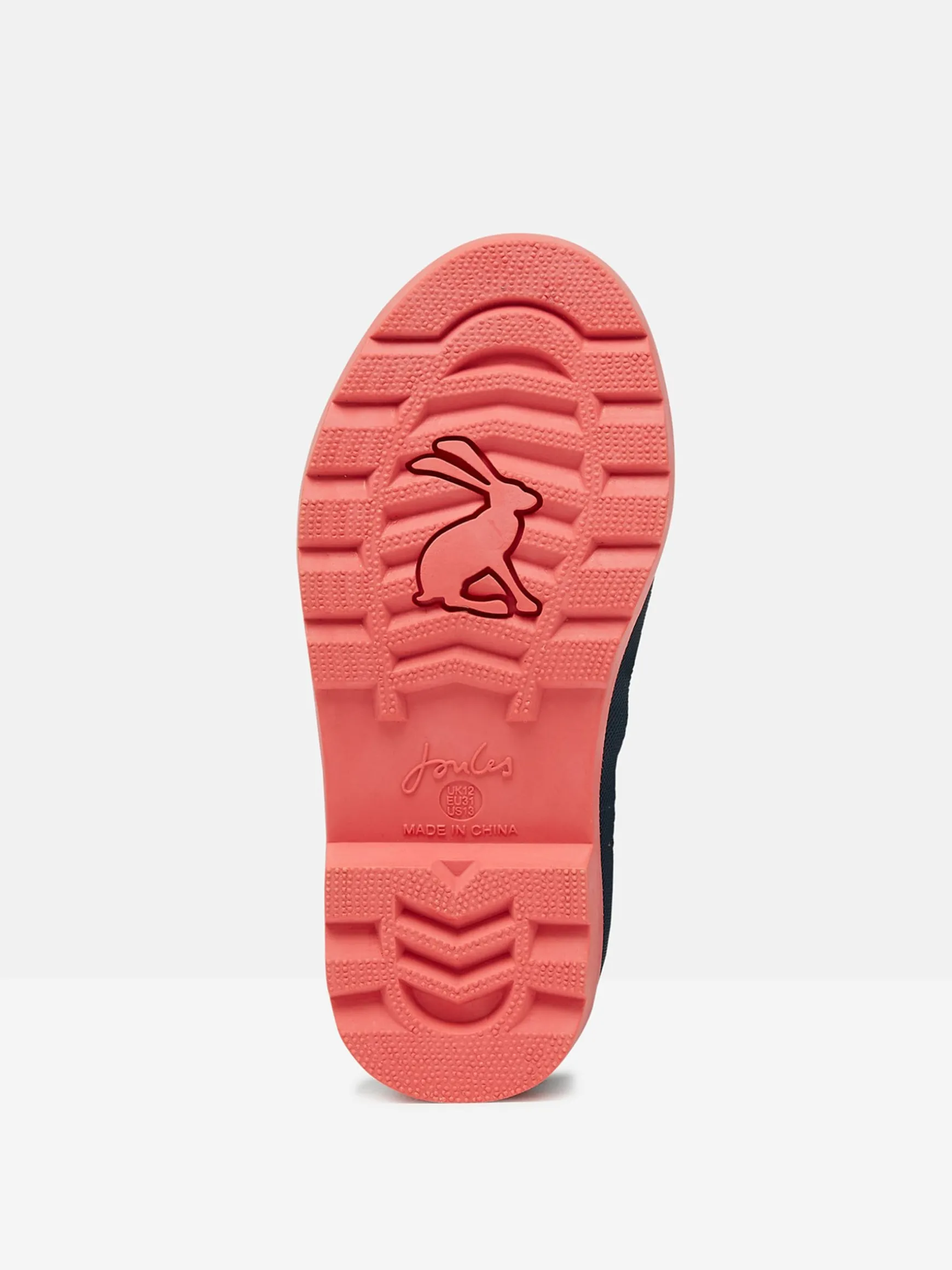 Girls' Navy Blue Printed Wellies