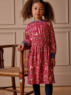 Girls' Odelia Red Animals Printed Dress