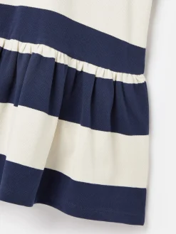 Girls' Orla Navy Stripe Polo Shirt Dress