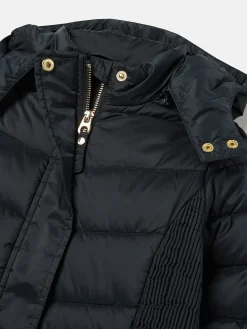 Girls' Pembury Navy Blue Showerproof Padded Coat with Hood