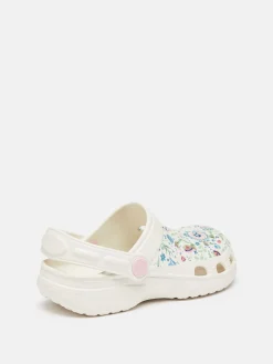 Girls' Poole Cream EVA Printed Clogs