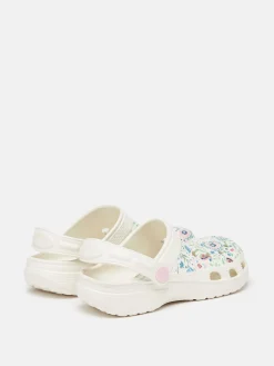 Girls' Poole Cream EVA Printed Clogs
