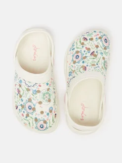Girls' Poole Cream EVA Printed Clogs