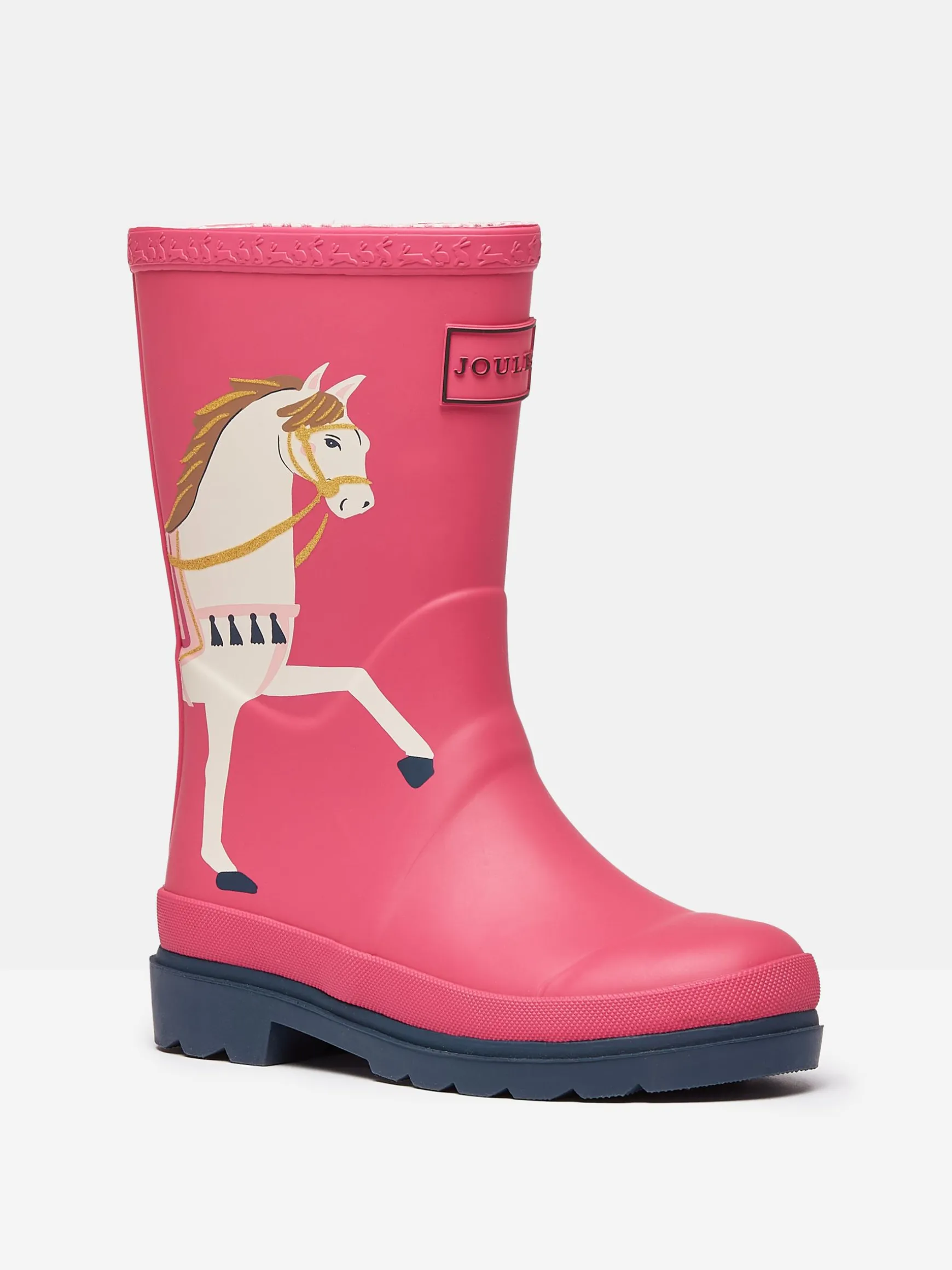 Girls' Splashwell Pink Horse Wellies