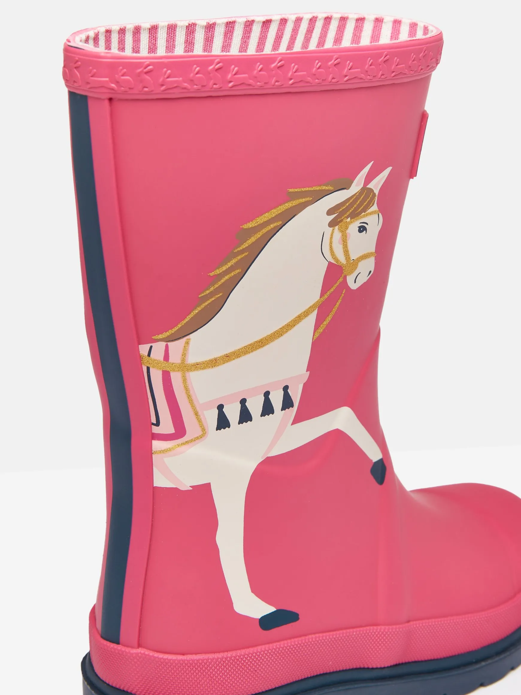 Girls' Splashwell Pink Horse Wellies