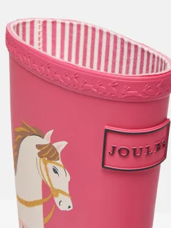 Girls' Splashwell Pink Horse Wellies