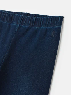 Girls' Trot Denim Dark Wash Jersey Denim Jodphur-Style Leggings