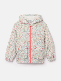 Girls' Windbreaker Multi Floral Waterproof Raincoat