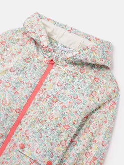 Girls' Windbreaker Multi Floral Waterproof Raincoat