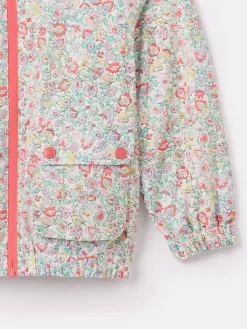 Girls' Windbreaker Multi Floral Waterproof Raincoat