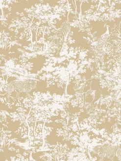 Gold Animal Forest Print 10M Wallpaper
