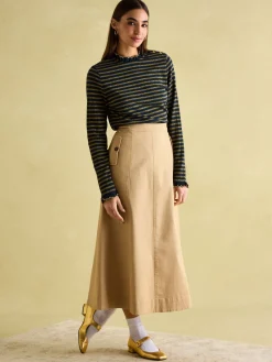 Grace Navy sparkle Long Sleeve Jersey Top