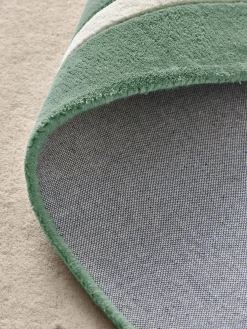 Green Chalfield Scallop Wool Tufted Rug