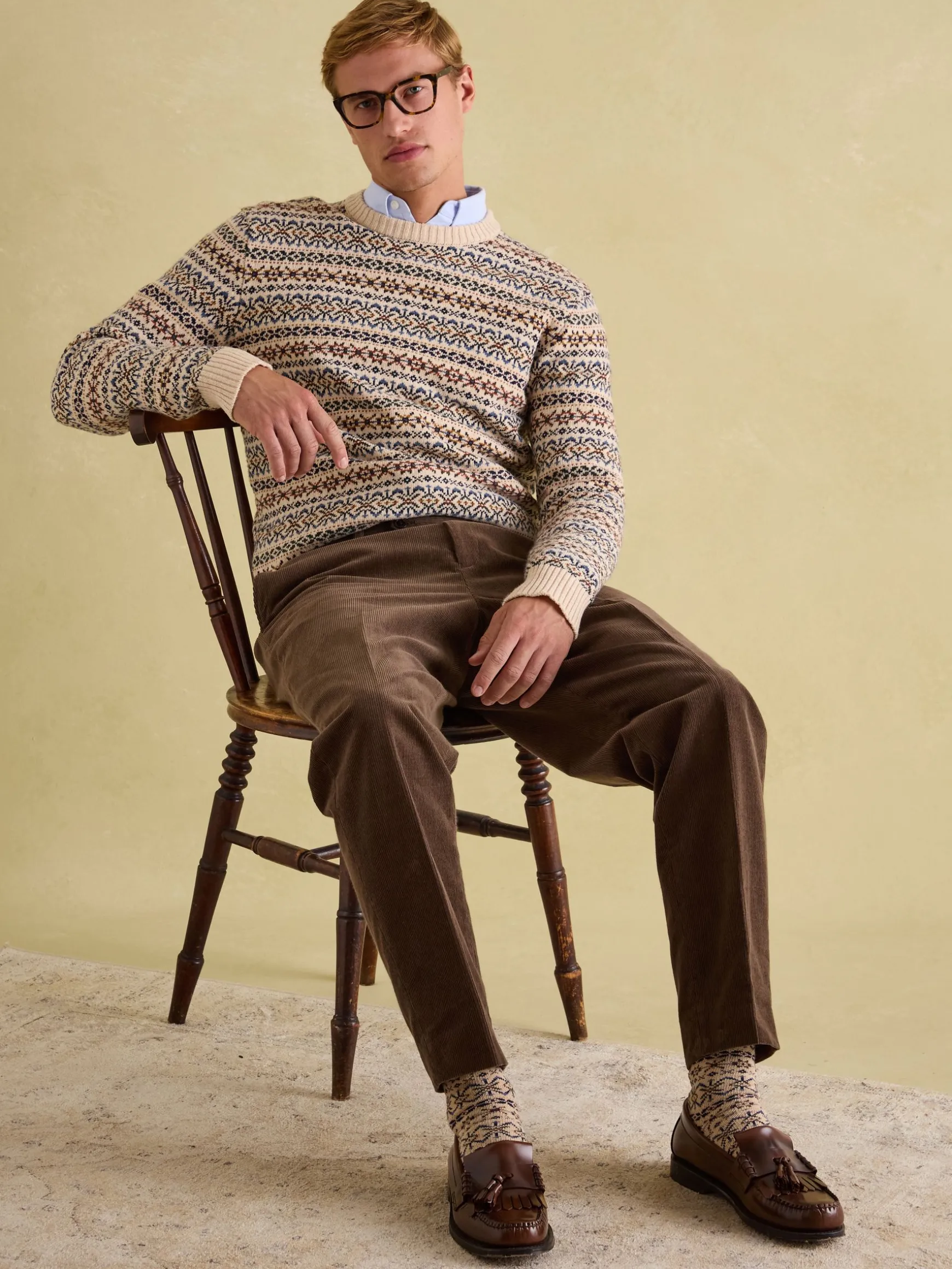 Green Corduroy Slim Fit Suit Trousers