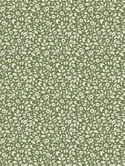 Green Ditsy Floral Print 10M Wallpaper