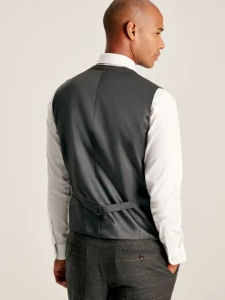 Green Window Pane Check Suit Waistcoat