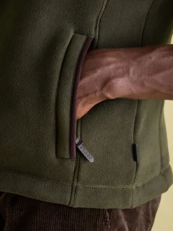 Greenfield Green Full Zip Fleece Gilet