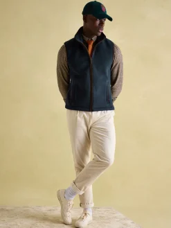 Greenfield Navy Blue Full Zip Fleece Gilet