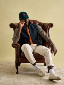 Greenfield Navy Blue Full Zip Fleece Gilet