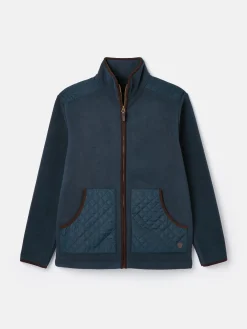 Greenfield Navy Blue Full Zip Fleece Jacket