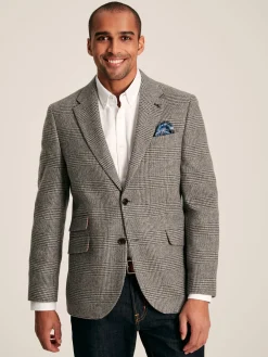 Grey Prince of Wales Check Slim Fit Blazer
