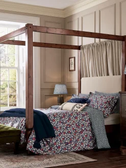 Grove Floral Blue 100% Cotton Bedding Set