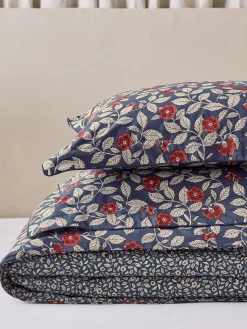 Grove Floral Blue 100% Cotton Bedding Set
