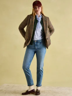 Hackmore Check Relaxed Fit Wool Blend Tweed Blazer