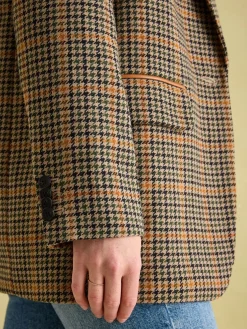 Hackmore Check Relaxed Fit Wool Blend Tweed Blazer