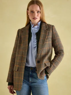 Hackmore Check Relaxed Fit Wool Blend Tweed Blazer