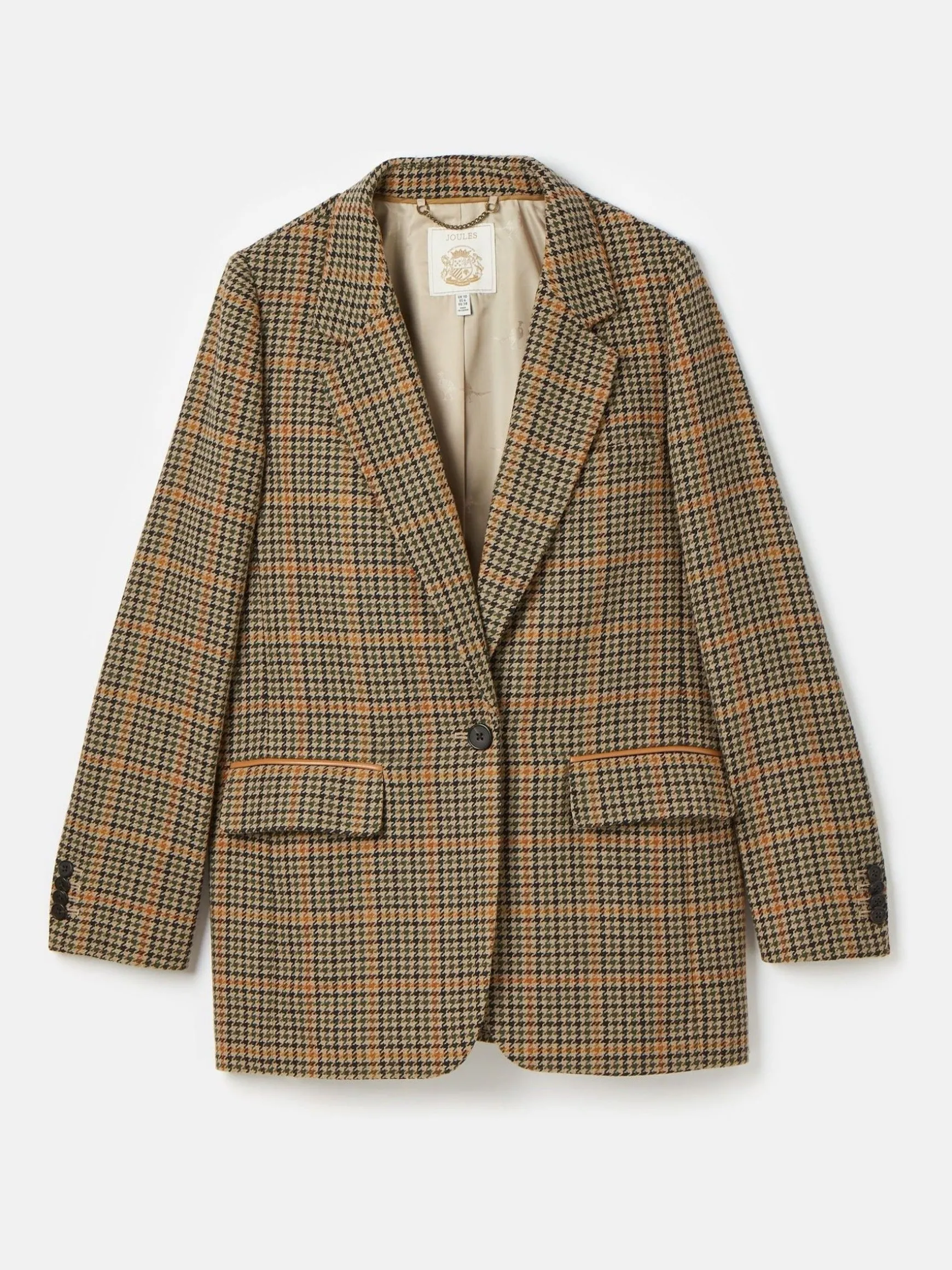 Hackmore Check Relaxed Fit Wool Blend Tweed Blazer