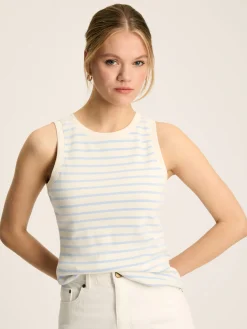 Harbour Cream & Blue Striped Jersey Vest