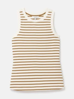 Harbour Cream & Tan Striped Jersey Vest