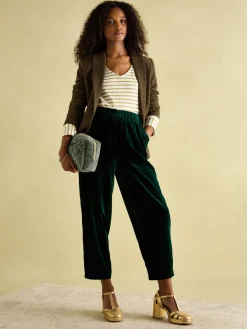 Harbour Cream/Gold V-Neck Jersey Top